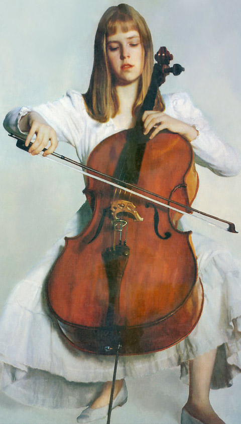 赏陈逸飞油画 识西洋乐器