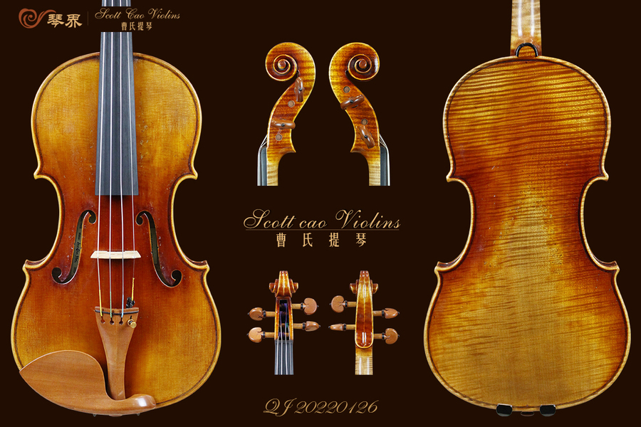 （已售）STV-1500 Copy of Ysaye 1740 { QJ 20220126 } 收藏级小提琴+收藏证书+终生保养